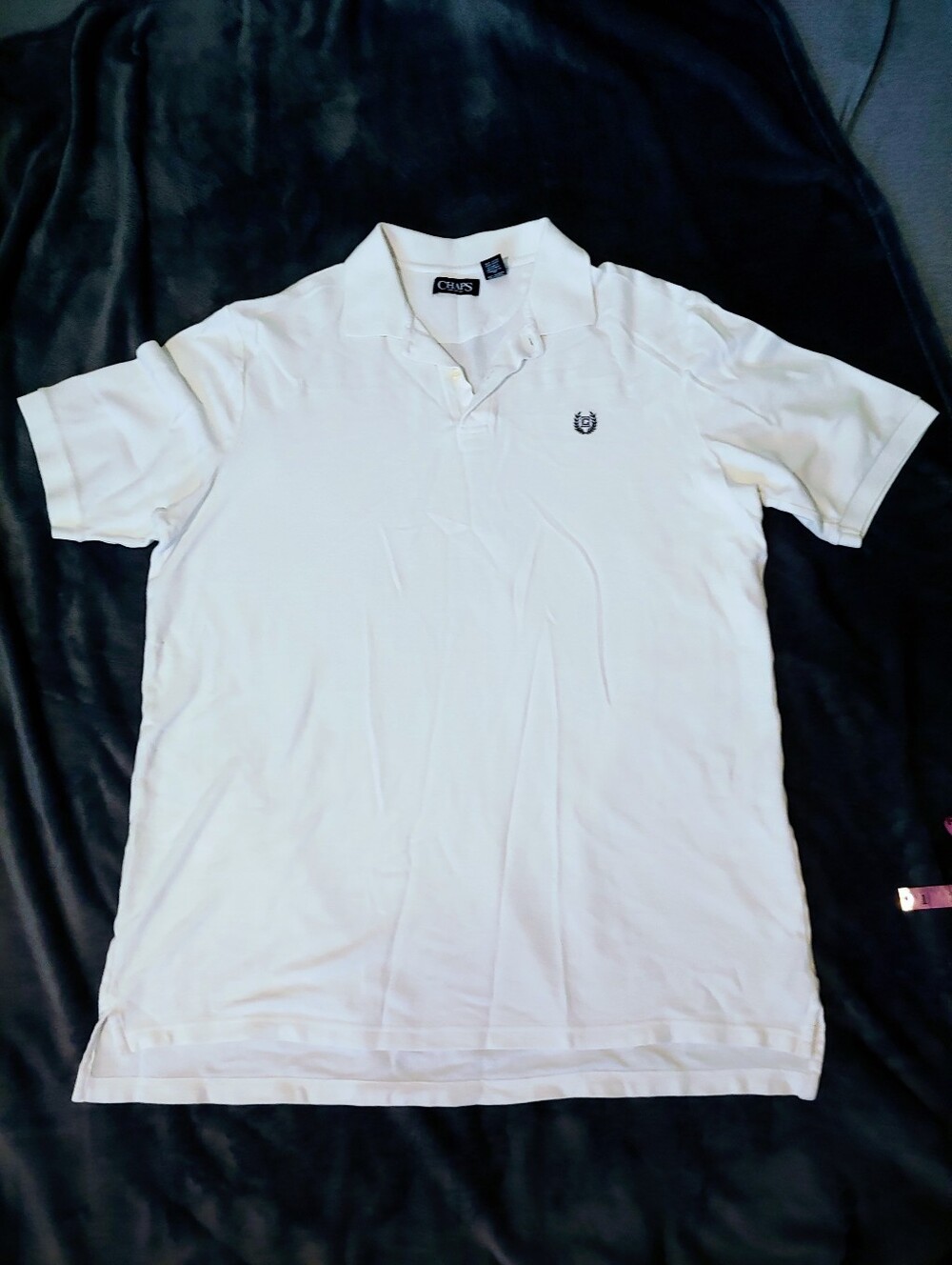 CHAPS * WHITE POLO * SIZE XLT * 100% COTTON * BUTTONS * COLLARED